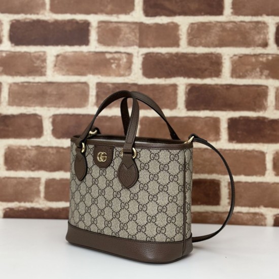 Repliche Perfette Borsa tote piccola Gucci Ophidia 811716 caffè Imitazioni False Online