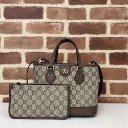 Repliche Perfette Borsa tote piccola Gucci Ophidia 811716 caffè Imitazioni False Online