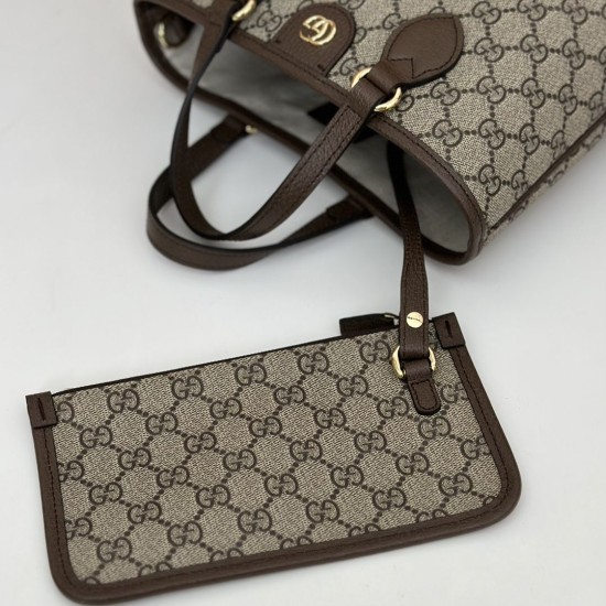 Repliche Perfette Borsa tote piccola Gucci Ophidia 811716 caffè Imitazioni False Online