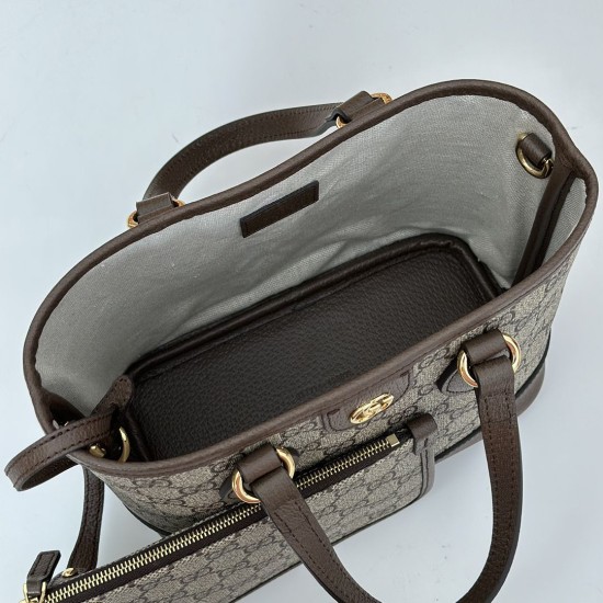 Repliche Perfette Borsa tote piccola Gucci Ophidia 811716 caffè Imitazioni False Online