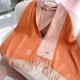 Repliche Perfette Sciarpa unisex classica Hermès in cashmere 70x200 arancione Imitazioni False Online