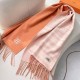 Repliche Perfette Sciarpa unisex classica Hermès in cashmere 70x200 arancione Imitazioni False Online