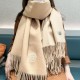 Repliche Perfette Sciarpa unisex classica Hermès in cashmere 70x200 albicocca Imitazioni False Online