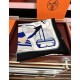 Repliche Perfette Sciarpa Hermès double face in cashmere dello stesso colore 65x185 blu Imitazioni False Online