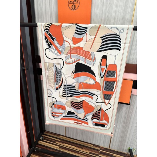 Repliche Perfette Sciarpa Hermès double face in cashmere dello stesso colore 65x185 rosa Imitazioni False Online