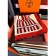 Repliche Perfette Fazzoletto Hermès in cashmere e seta Ondsdemarch 140 rosso Imitazioni False Online