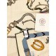 Repliche Perfette Sciarpa reversibile in cashmere Hermès con motivo a cavallo che salta 140 Blu Imitazioni False Online