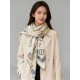 Repliche Perfette Sciarpa reversibile in cashmere Hermès con motivo a cavallo che salta 140 Blu Imitazioni False Online