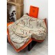 Repliche Perfette Sciarpa reversibile in cashmere Hermès con motivo a cavallo che salta 140 Organge Imitazioni False Online