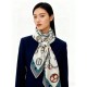 Repliche Perfette Sciarpa reversibile Hermès in cashmere con motivo a cavallo che salta 140 Imitazioni False Online