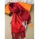 Repliche Perfette Scialle reversibile classico in cashmere bicolore Hermès 70 x 200 Rosso Imitazioni False Online