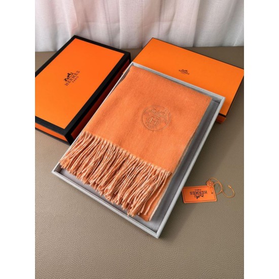 Replica Scialle reversibile classico in cashmere bicolore Hermès 70 x 200 Arancione Fallate Outlet Online Italia Repliche Perfette Scialle reversibile classico in cashmere bicolore Hermès 70 x 200 Arancione Imitazioni False Online