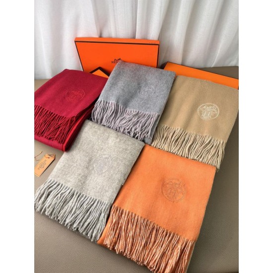 Replica Scialle reversibile classico in cashmere bicolore Hermès 70 x 200 Arancione Fallate Outlet Online Italia Repliche Perfette Scialle reversibile classico in cashmere bicolore Hermès 70 x 200 Arancione Imitazioni False Online