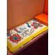 Repliche Perfette Sciarpa quadrata reversibile in velluto colorato Hermès 140 cm Giallo Imitazioni False Online