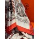 Repliche Perfette Sciarpa quadrata reversibile in velluto colorato Hermès 140 cm Rosso Imitazioni False Online