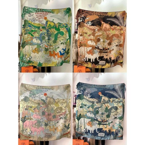 Repliche Perfette Scialle Hermès Premium in seta e cashmere tono su tono double face 140 03 Imitazioni False Online