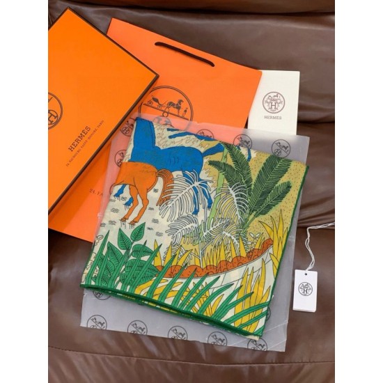 Repliche Perfette Scialle Hermès Premium in seta e cashmere tono su tono double face 140 02 Imitazioni False Online