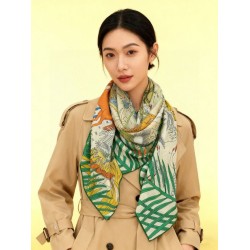 Repliche Perfette Scialle Hermès Premium in seta e cashmere tono su tono double face 140 02 Imitazioni False Online