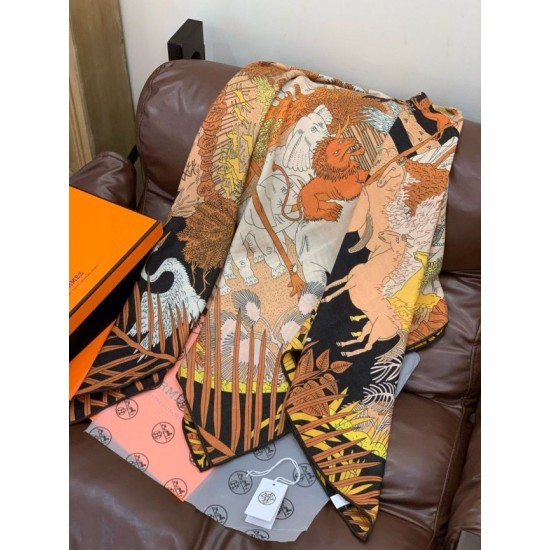 Replica Scialle Hermès Premium in seta e cashmere tono su tono double face 140 01 Fallate Outlet Online Italia Repliche Perfette Scialle Hermès Premium in seta e cashmere tono su tono double face 140 01 Imitazioni False Online