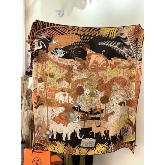 Replica Scialle Hermès Premium in seta e cashmere tono su tono double face 140 01 Fallate Outlet Online Italia Repliche Perfette Scialle Hermès Premium in seta e cashmere tono su tono double face 140 01 Imitazioni False Online