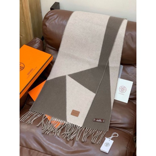 Repliche Perfette Sciarpa Hermès in cashmere sfumato multicolore da coppia 32 x 190 Grigio Imitazioni False Online