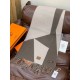 Repliche Perfette Sciarpa Hermès in cashmere sfumato multicolore da coppia 32 x 190 Grigio Imitazioni False Online