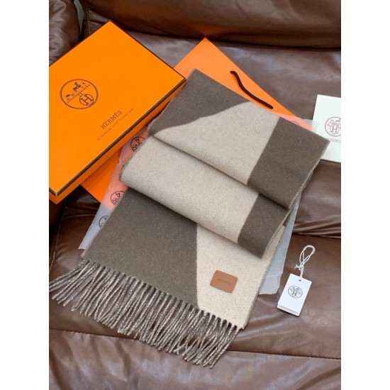 Repliche Perfette Sciarpa Hermès in cashmere sfumato multicolore da coppia 32 x 190 Grigio Imitazioni False Online