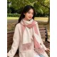Repliche Perfette Sciarpa Hermès in cashmere sfumato multicolore da coppia 32 x 190 Rosa Imitazioni False Online