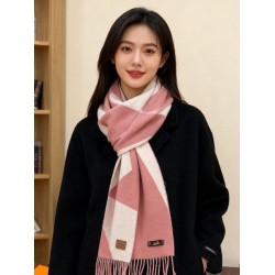 Repliche Perfette Sciarpa Hermès in cashmere sfumato multicolore da coppia 32 x 190 Rosa Imitazioni False Online