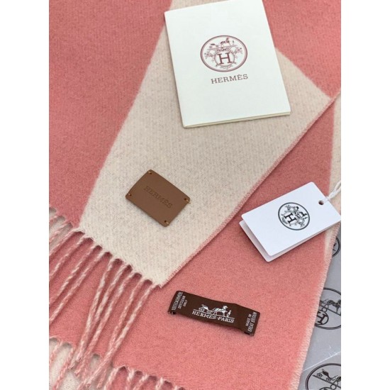 Repliche Perfette Sciarpa Hermès in cashmere sfumato multicolore da coppia 32 x 190 Rosa Imitazioni False Online
