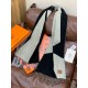 Repliche Perfette Sciarpa Hermès in cashmere sfumato multicolore da coppia 32 x 190 Nero Imitazioni False Online