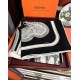 Repliche Perfette Fazzoletto reversibile in seta e cashmere Hermès 135 Nero Imitazioni False Online
