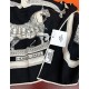 Repliche Perfette Fazzoletto reversibile in seta e cashmere Hermès 135 Nero Imitazioni False Online