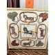 Repliche Perfette Fazzoletto reversibile in seta e cashmere Hermès 135 Beige Imitazioni False Online