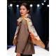 Repliche Perfette Sciarpa quadrata reversibile in cashmere Hermès 140 Arancione Imitazioni False Online