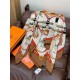 Repliche Perfette Sciarpa quadrata reversibile in cashmere Hermès 140 Arancione Imitazioni False Online