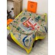 Repliche Perfette Sciarpa quadrata reversibile in cashmere Hermès 140 Giallo Imitazioni False Online