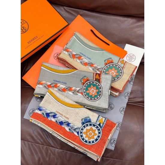 Repliche Perfette Sciarpa quadrata reversibile in velluto Hermès 140 Grigio Imitazioni False Online
