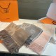 Repliche Perfette Sciarpa classica reversibile in lana d'agnello Hermès 35 x 200 Marrone Imitazioni False Online