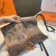 Repliche Perfette Sciarpa classica reversibile in lana d'agnello Hermès 35 x 200 Marrone Imitazioni False Online