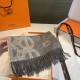 Repliche Perfette Sciarpa classica reversibile in lana d'agnello Hermès 35 x 200 Grigio Imitazioni False Online