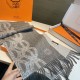 Repliche Perfette Sciarpa classica reversibile in lana d'agnello Hermès 35 x 200 Grigio Imitazioni False Online