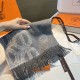 Repliche Perfette Sciarpa classica reversibile in lana d'agnello Hermès 35 x 200 Grigio Imitazioni False Online