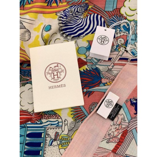 Replica Sciarpa reversibile in cashmere Hermès Animal City, 140 rosa Fallate Outlet Online Italia Repliche Perfette Sciarpa reversibile in cashmere Hermès Animal City, 140 rosa Imitazioni False Online