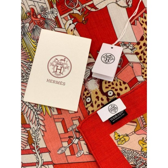 Replica Sciarpa reversibile in cashmere Hermès Animal City, 140 rosso Fallate Outlet Online Italia Repliche Perfette Sciarpa reversibile in cashmere Hermès Animal City, 140 rosso Imitazioni False Online