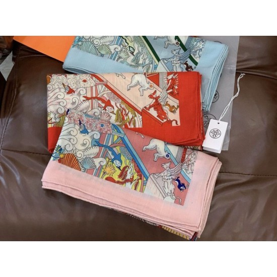 Replica Sciarpa reversibile in cashmere Hermès Animal City, 140 rosso Fallate Outlet Online Italia Repliche Perfette Sciarpa reversibile in cashmere Hermès Animal City, 140 rosso Imitazioni False Online
