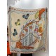 Repliche Perfette Foulard quadrato in velluto double face tinta unita Hermès Sweet Saddleware, 140 albicocca Imitazioni False Online