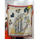 Repliche Perfette Foulard quadrato in velluto double face tinta unita Hermès Sweet Saddleware, 140 arancione Imitazioni False Online