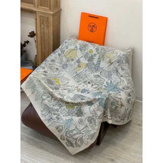 Repliche Perfette Hermès Rare Treasures Fazzoletto in cashmere reversibile 140 02 Imitazioni False Online