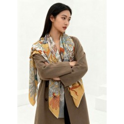 Repliche Perfette Hermès Rare Treasures Fazzoletto in cashmere reversibile 140 03 Imitazioni False Online